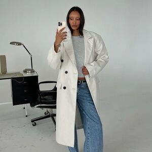 WeWoreWhat Oversized Ivory Coat